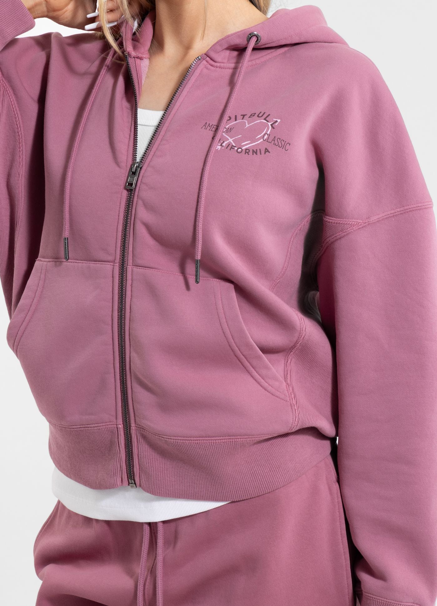 Bluza rozpinana z kapturem damska Washed MANZANITA HEART - Image 7