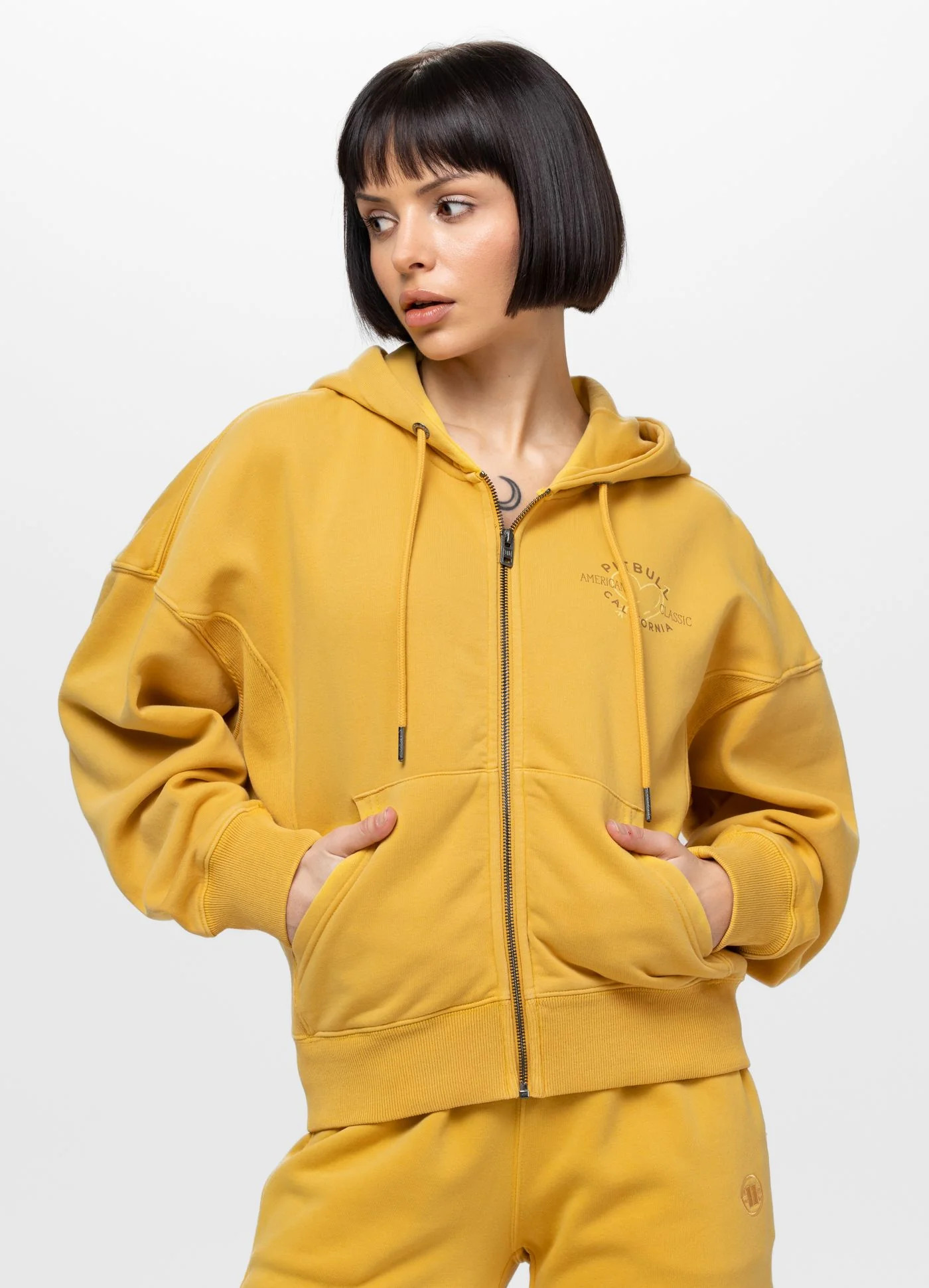 Bluza rozpinana z kapturem damska Washed MANZANITA HEART - Image 11