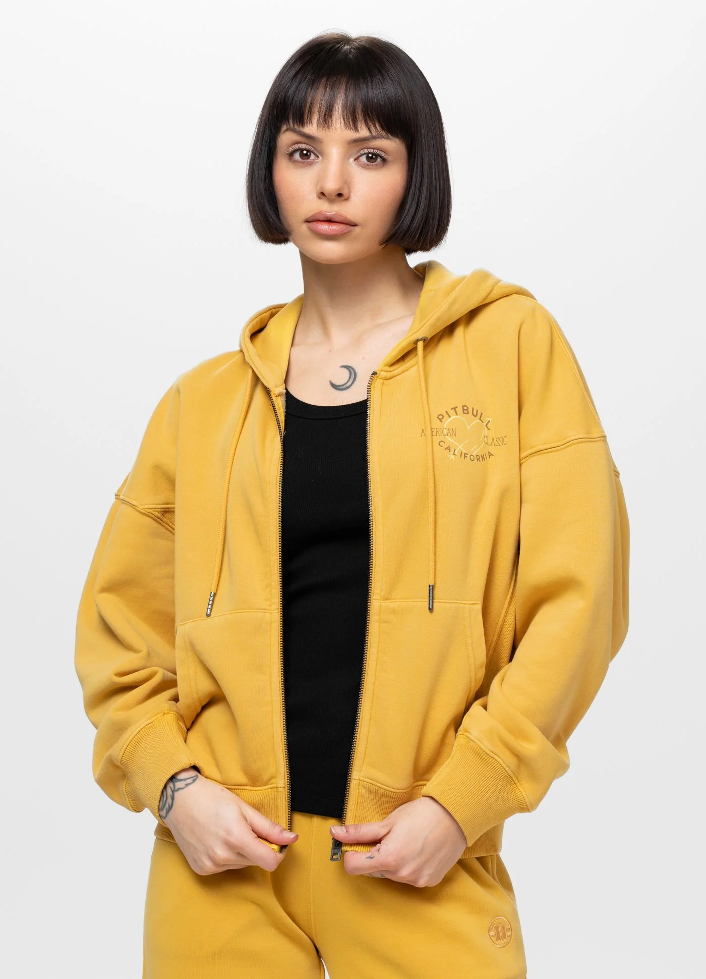 Bluza rozpinana z kapturem damska Washed MANZANITA HEART - Image 8