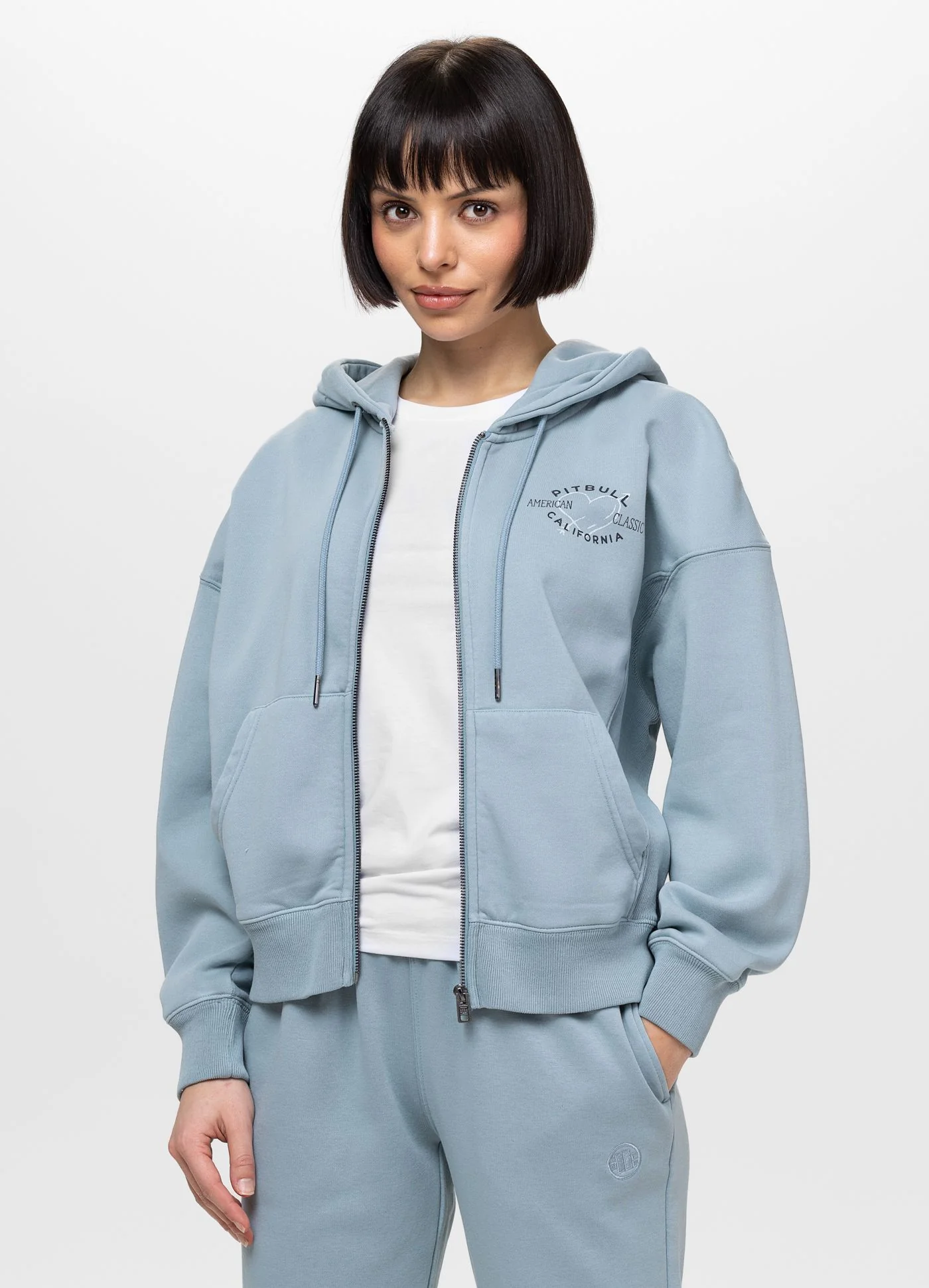 Bluza rozpinana z kapturem damska Washed MANZANITA HEART - Image 6