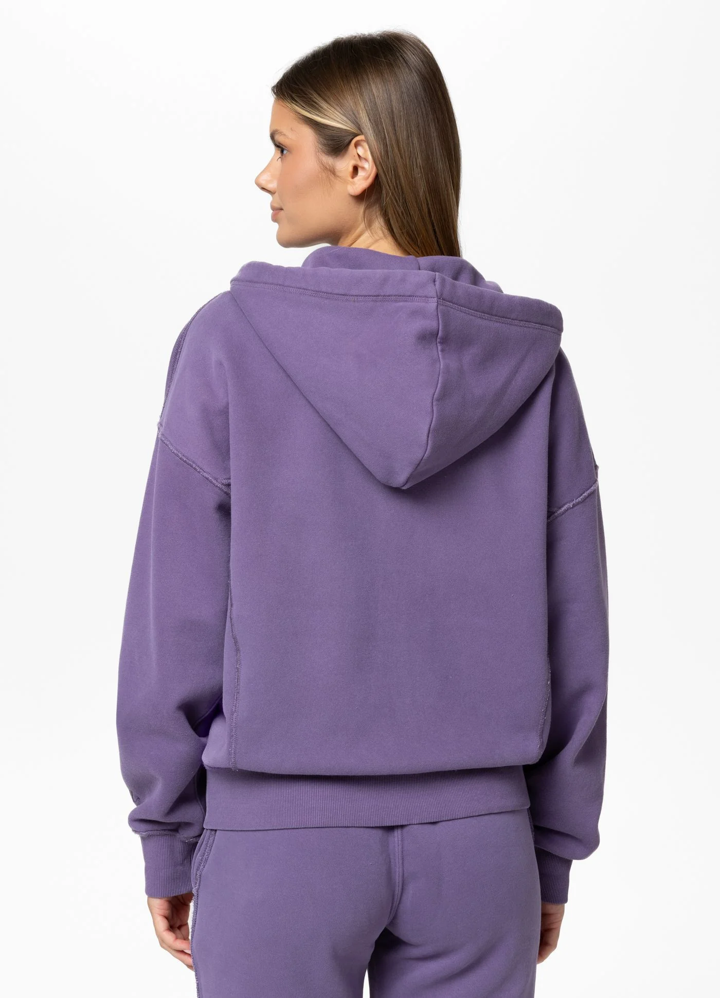 Bluza rozpinana z kapturem Washed LOVIA - Image 3