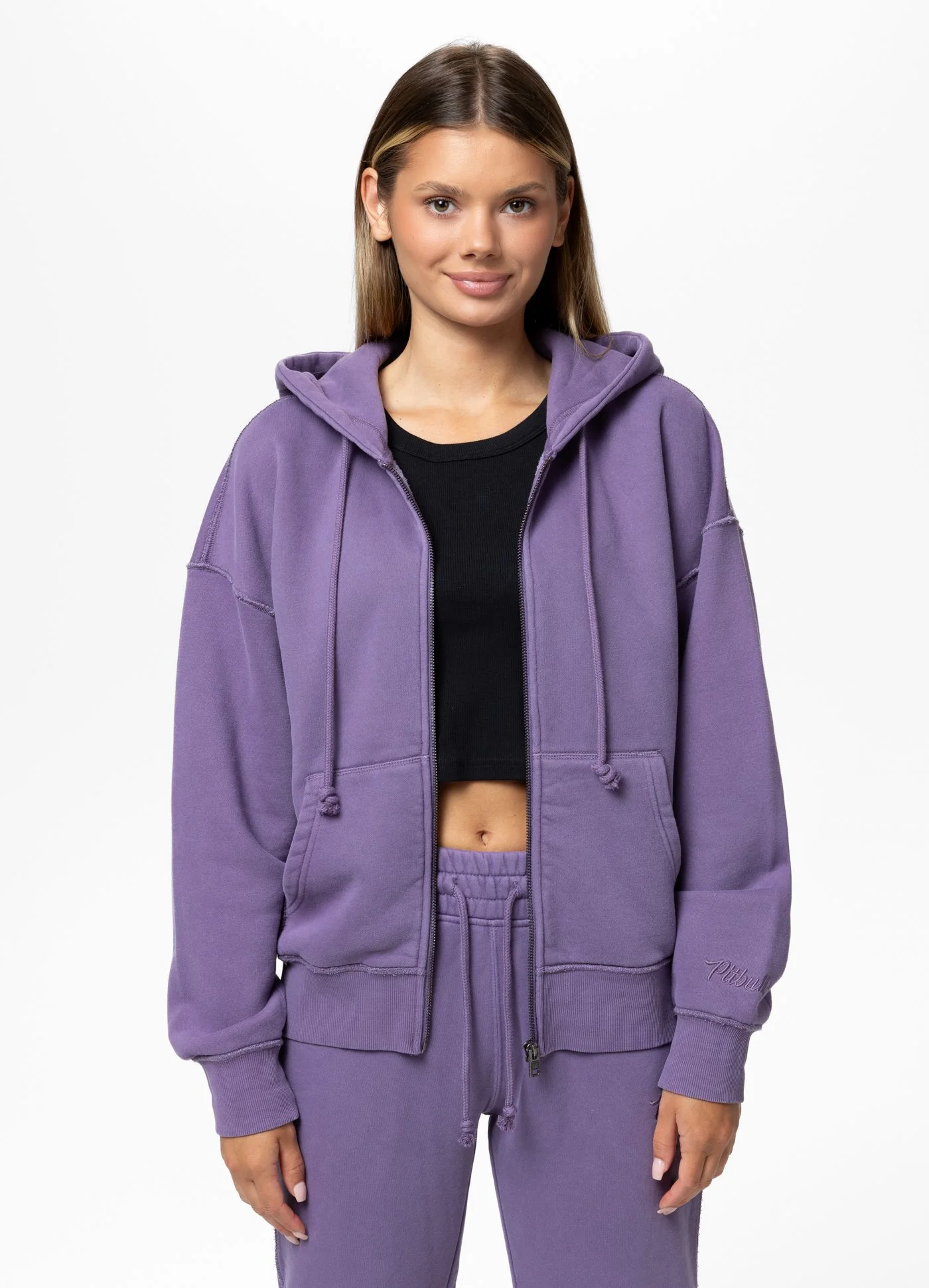 Bluza rozpinana z kapturem Washed LOVIA - Image 6