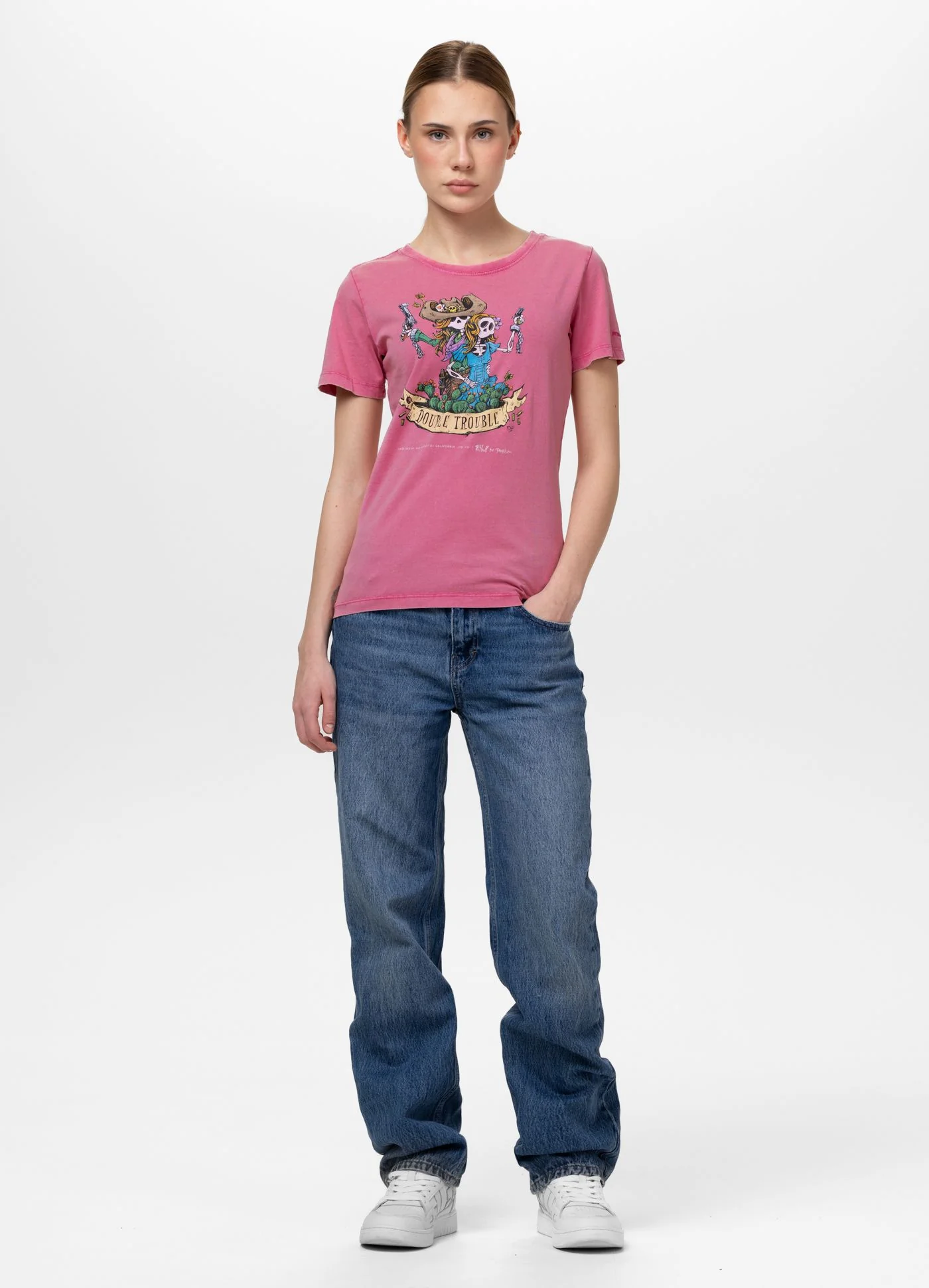 Koszulka damska Denim Washed DOUBLETROUBLE - Image 2