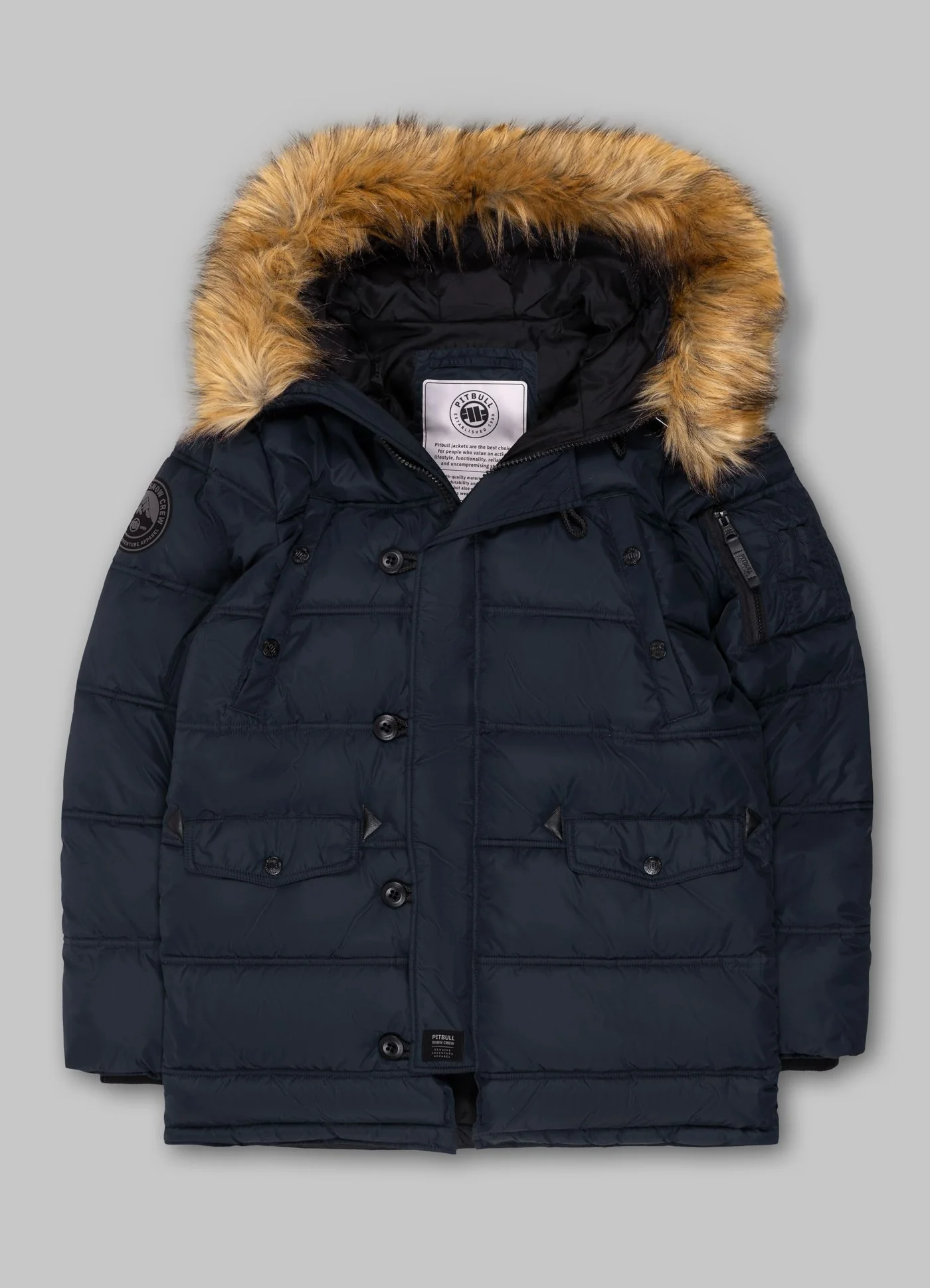 Kurtka zimowa pikowana parka z kapturem KINGSTON II - Image 4